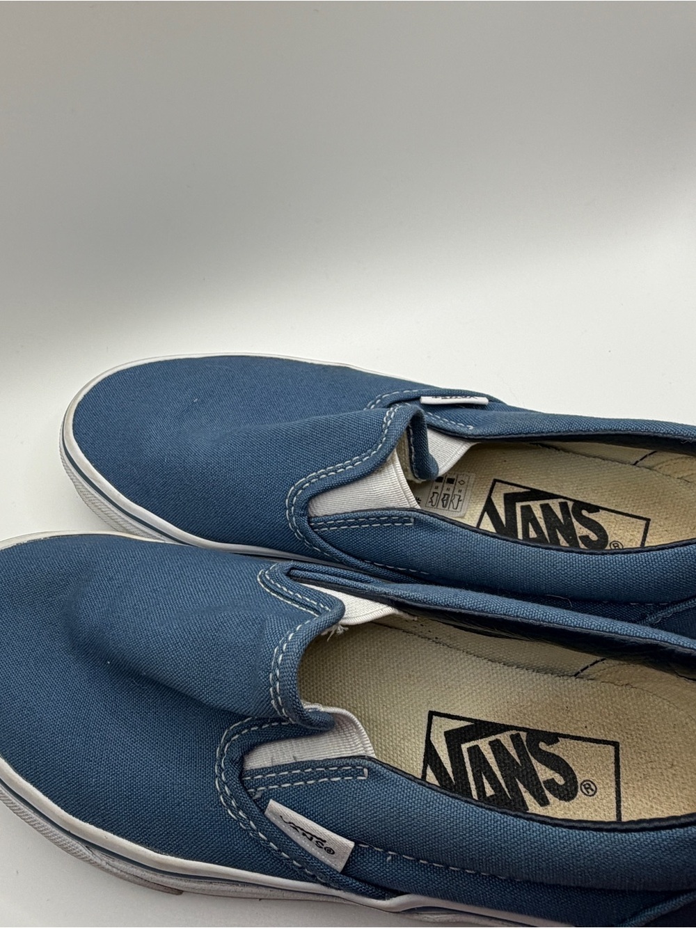 Vans Kids Slip-On Canvas Sneakers in Navy